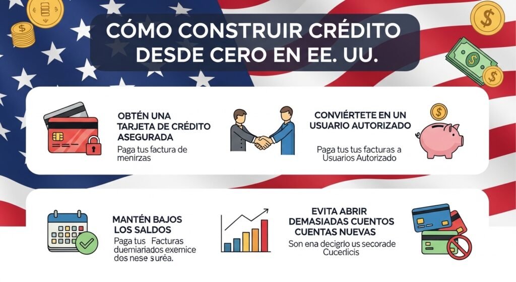 Cómo construir crédito desde cero en EE. UU.